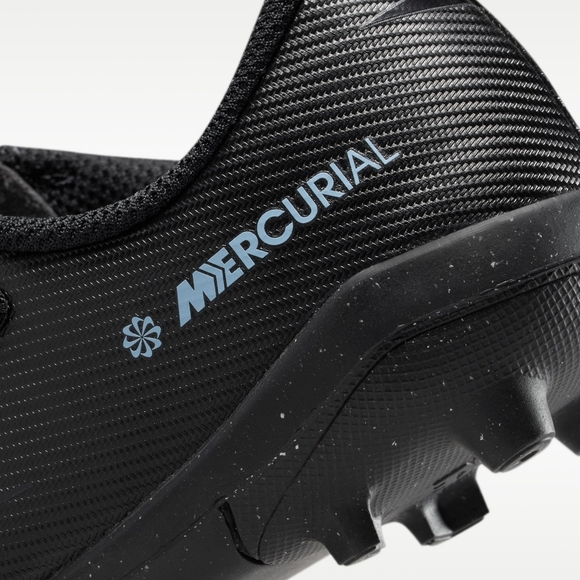 Nike Kids Black and Blue Mercurial Cleats - Picture 8 of 9